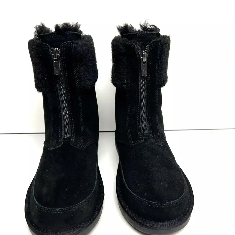 Koolaburra Girls Lytta Short Boot Black Size 4 M Big Kid